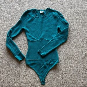 Abercrombie & Fitch Teal Long Sleeve Bodysuit
